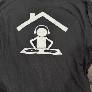 Black Mens Large Tshirt DJ Box 7